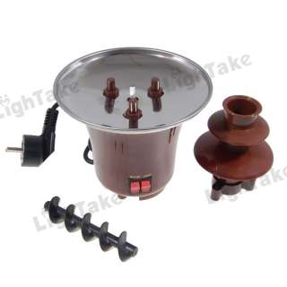 sku 44731 portable electric stainless steel mini chocolate fondue 