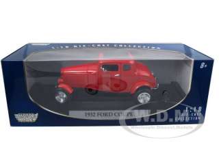 1932 FORD COUPE RED 118 DIECAST MODEL CAR  