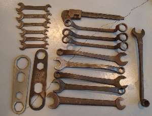   18 Antique Vintage Ford Wrenches  Model A   Model T   Tractor  