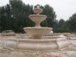 BEAUTIFUL HAND CARVED TRAVERTINE MARBLE FOUNTAIN GF25  