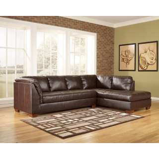 Ashley Durablend Sectional With Right Corner Chaise Mahogany 44800 17 