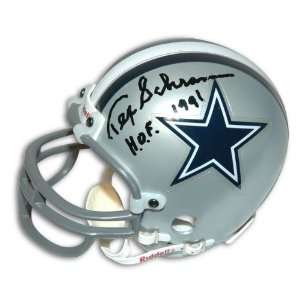  Autographed Tex Schramm Dallas Cowboys Mini Helmet 