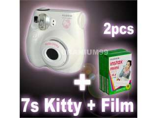 Fuji Fujifilm Instax Mini 7s White Hello Kitty Photo Camera + 20 White 