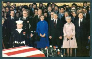 Y3448 Presidential Postcard  Jimmy Carter at funeral  