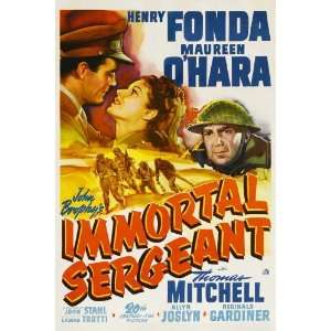   Sergeant Poster 27x40 Henry Fonda Maureen OHara Thomas Mitchell