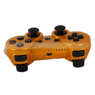 NEW Gold Wireless Bluetooth Game Controller for Sony PS3  