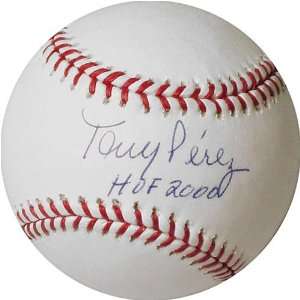 Tony Perez Autographed Baseball  Details HOF Inscription