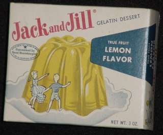 1950s Jack & Jill Gelatin Dessert Box Unused Junior Food Poducts 