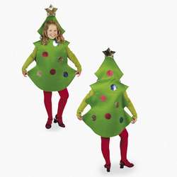 Christmas Tree Holiday Child Costume Photo NWT 4 14 yea  