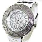 MENS ICED OUT SILVER CZ GENEVA PLATINUM HIP HOP BLING WATCH items in 