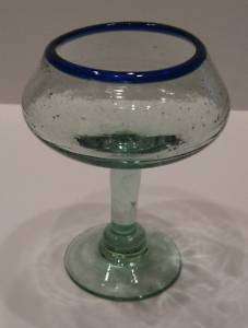 Vintage Mexican Blown Glass Margarita Glass EX Cond  