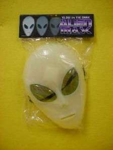 GLOW IN THE DARK ALIEN MASK   COSTUME   NEW WITH TAG  
