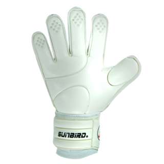 New Fingersave Goalkeeper Soccer Gloves Size10 White/Or  