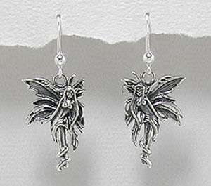 Sterling Silver Fairy Goddess Pendant Angel Earrings  