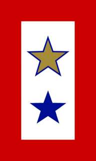 Gold 1 Blue Star Service Flag Sticker  Military decal  