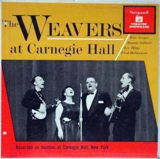 the WEAVERS at Carnegie Hall LP Pete Seeger FOLK  
