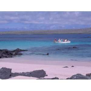  Tourists in Dinghy, Hook Island, Galapagos Islands 