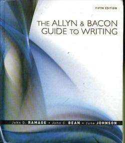 THE ALLYN BACON GUIDE TO WRITING 5TH 2009 0205598749 VG 9780205598748 