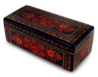 BOUQUET Lacquered Wood DECORATIVE BOX Mex Olinala Art Other Home 