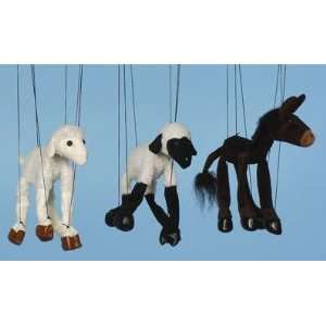   White Sheep, Black Sheep, Donkey) Small Marionettes Set Toys & Games