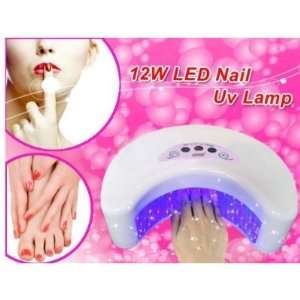   Lamp Nail Gel Polish Cure Dryer Timer(30s 60s 90s)12W White Beauty