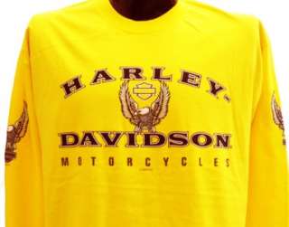 Harley Davidson Las Vegas Dealer Long Sleeve Tee T Shirt YELLOW 2XL 