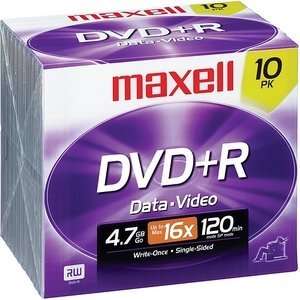  Maxell 4x DVD+R Media