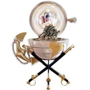  Iwo Jima Eagle Globe And Anchor Music Box U.S.M.C 