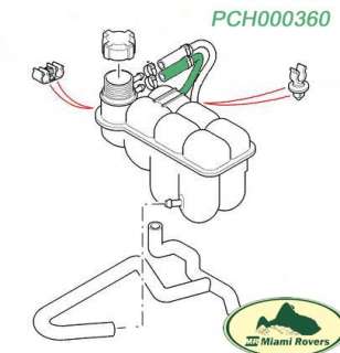 LAND ROVER RADIATOR TO RESERVOIR EXPANSION TANK HOSE LINE DISCOVERY II 