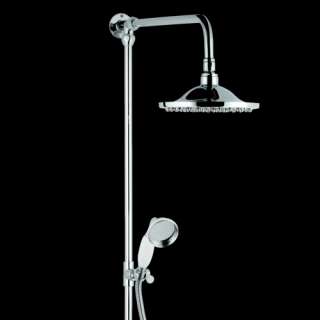 Chrome Traditional Grand Rigid Riser Over Head and Hand Held Shower 
