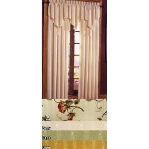  Casual Shimmer Ascot Valance  Ivory