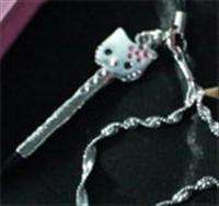 Hello Kitty Phone Stylus Touch Pen Silver Charm Strap  