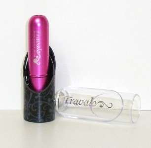 NEW 5ML TRAVALO EXCEL REFILLABLE PERFUME BOTTLE ATOMIZER HOT PINK 