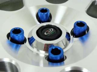 16 PC TUNER HEX STYLE RACING LUG NUTS 12X1.5 KEY BLUE  