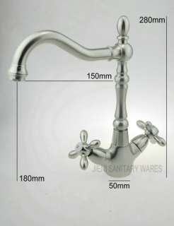 Elegant nickel brushed faucet tap mixer for kitchen or bathroom w003 