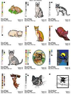 PETS / HOUSE CATS (5X7)   LD MACHINE EMBROIDERY DESIGNS  