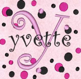 POLKA DOT AND CURLZ FONTS Machine Embroidery Designs CD  