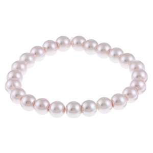  Crystale Pink Faux Pearl Stretch Bracelet Jewelry