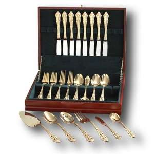   Piece Flatware Set with Storage Chest, Service for 8