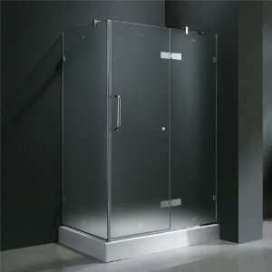 Vigo VG6011CHMT36WR Frameless 36 x 48 Clear Glass Shower Enclosure 