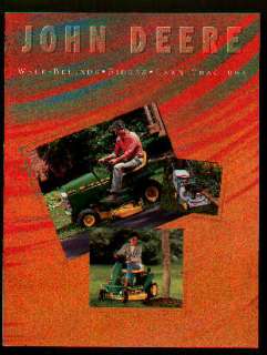 John Deere STX LX Lawn Tractor Mower Brochure 1994  