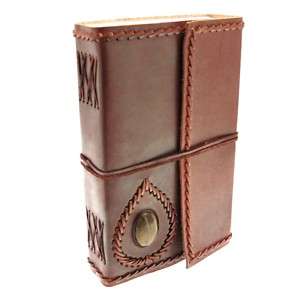 Fair Trade Handmade Extra large Stoned Leather Journal  