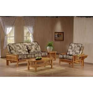   Twin Lounger Size Rosewood Futon Set by J&M Furniture