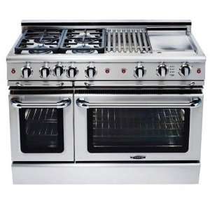   Precision 48 In. Stainless Steel Freestanding Gas Range Appliances