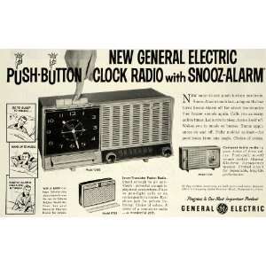  1959 Ad General Electric Co Compact Table Clock Radio 