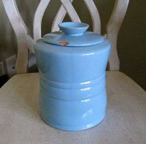 Frankoma Pottery Blue Medium Kitchen Canister 26S  