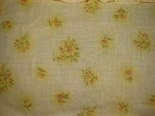 Vintage Yellow Flower Cottage Kitchen Curtains  