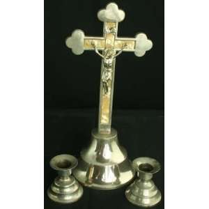  Vintage Art Deco German Standing Crucifix Cross 