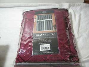 DUCK RIVER 3PC THERMAL KITCHEN CURTAIN SET BURGUNDY  