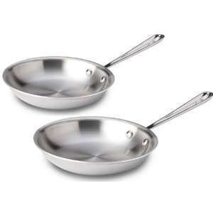  All Clad 2 pc. Stainless Fry Pan Set